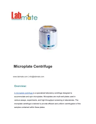 Microplate Centrifuge