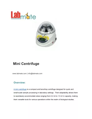 Mini Centrifuge