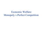 Economic Welfare: Monopoly v. Perfect Competition