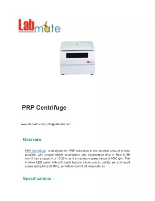 PRP Centrifuge