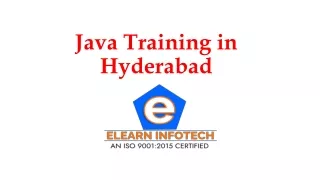 Java Training in Hyderabad