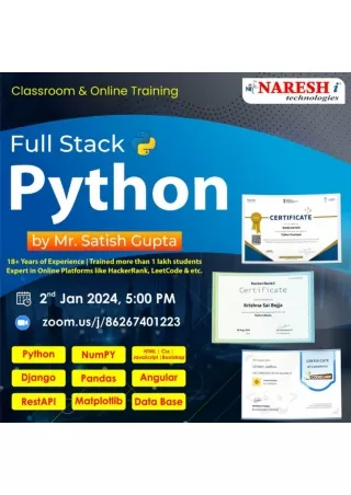 Free Demo On Full Stack Python - Naresh IT