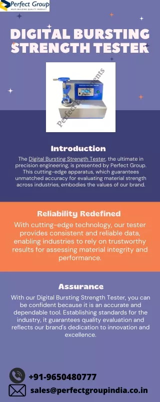 Digital Bursting Strength Tester