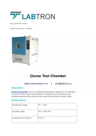 Ozone Test Chamber