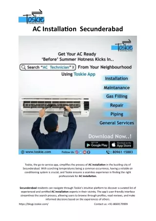 AC Installation  Secunderabad