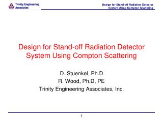 Design for Stand-off Radiation Detector System Using Compton Scattering