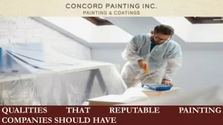 Qualities that Reputable Painting Companies Should Have