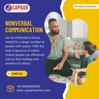 Nonverbal communication in Autism children | Autism Centre in Bangalore | CAPAAR