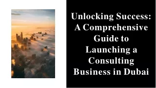 How to Starting a Consultancy Business in Dubai