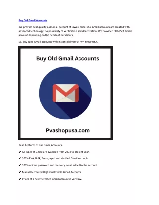 Buy USA Gmail Accounts