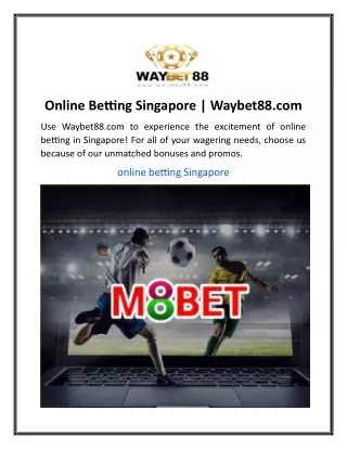 Online Betting Singapore | Waybet88.com