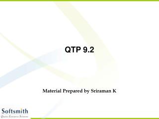 QTP 9.2