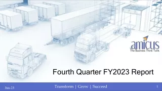 Quarter 4 and Annual Results FY23 Logistics Industry