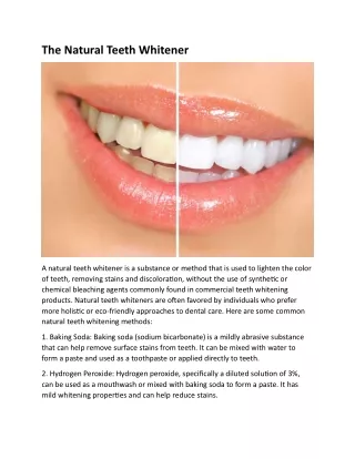 The Natural Teeth Whitener