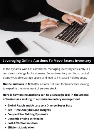 Leveraging Online Auctions To Move Excess Inventory