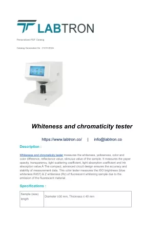 _Whiteness and chromaticity tester