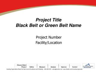 Project Title Black Belt or Green Belt Name