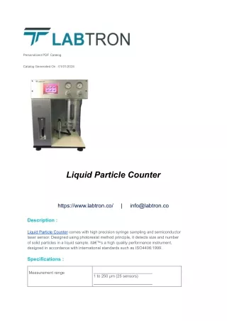 Liquid Particle Counter