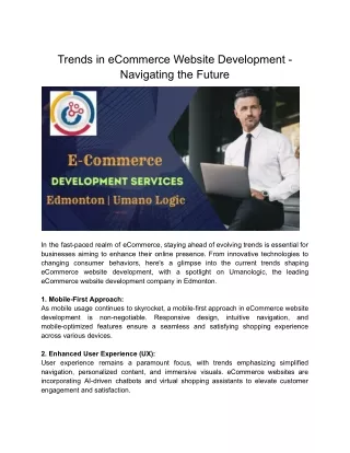 Leading eCommerce website development company in Edmonton