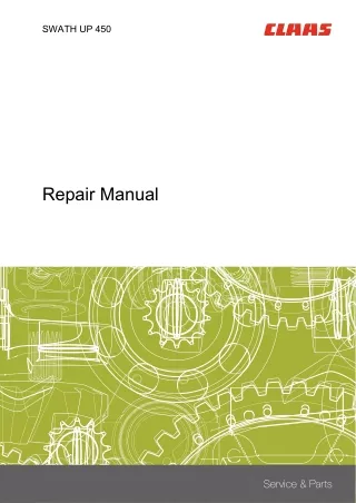 CLAAS SWATH UP 450 NA (444) PICK UP Service Repair Manual