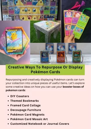 Creative Ways To Repurpose Or Display Pokémon Cards