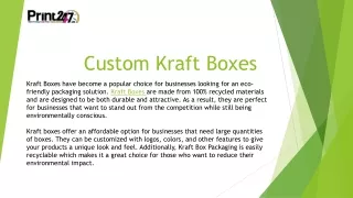 Custom Kraft Boxes