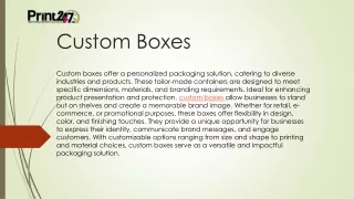 Custom Boxes