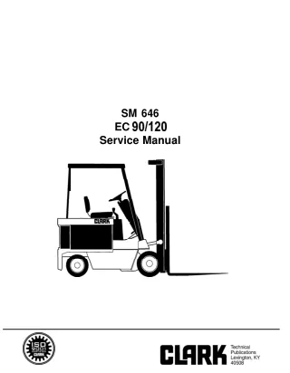 Clark EC 90 Forklift Service Repair Manual