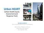 Urban HEART Urban Health Equity Assessment and Response Tool