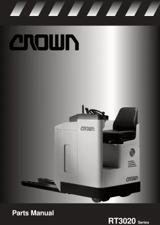 Crown RT3020 Series Pallet Truck Parts Catalogue Manual