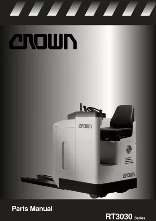 Crown RT3030 Series Pallet Truck Parts Catalogue Manual