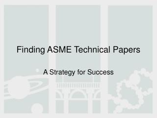 Finding ASME Technical Papers