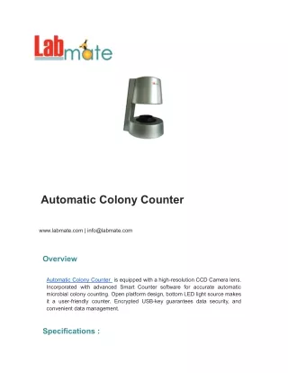 Automatic Colony Counter