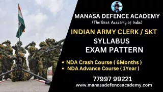 INDIAN ARMY CLERK . SKT EXAM PATTERN & SYLLABUS