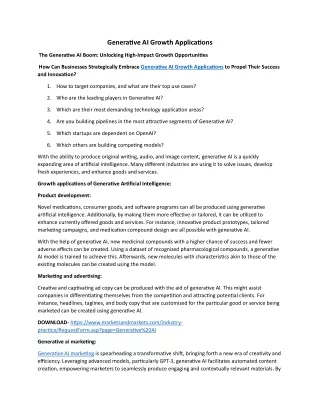 Generative AI Growth Application recreate content pdf