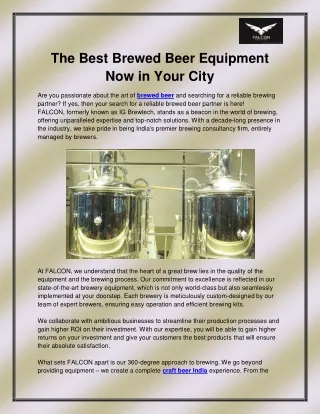 Brewed Beer