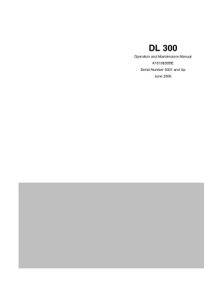 Daewoo Doosan DL300 Wheel Loader Operator and Maintenance manual