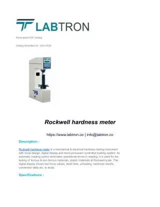 Rockwell hardness meter -A11