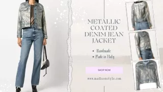 Metallic Coated Denim Jean Jacket