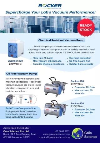 Rocker Vacuum Pumps in Singapore