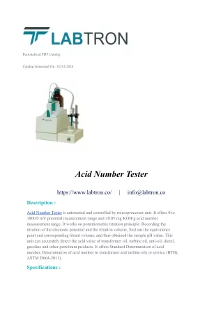 _Acid Number Tester