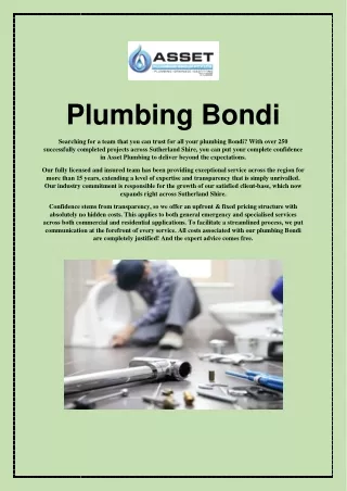 Plumber Bondi