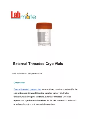 External Threaded Cryo Vials