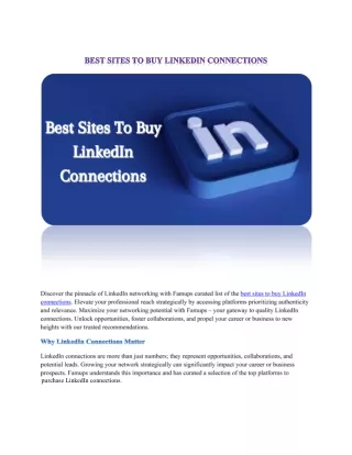 BEST SITES TO BUY LINKEDIN CONNECTIONS