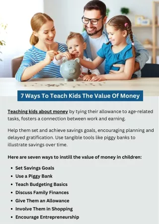 7 Ways To Teach Kids The Value Of Money