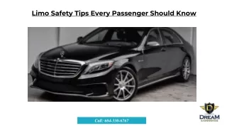 Limo Safety Tips Every Passenger Should Know