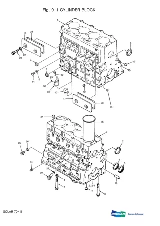 DAEWOO DOOSAN SOLAR 70-Ⅲ CRAWLER EXCAVATOR Parts Catalogue Manual