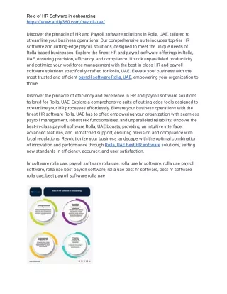 Streamline HR Operations: Rolla UAE's Innovative Software