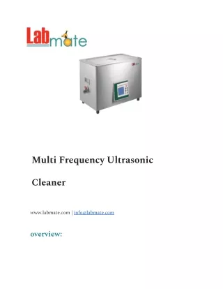 Multi Frequency Ultrasonic Cleaner