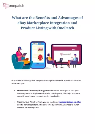 Benefits and Advantages of eBay Marketplace Integration and Product Listing